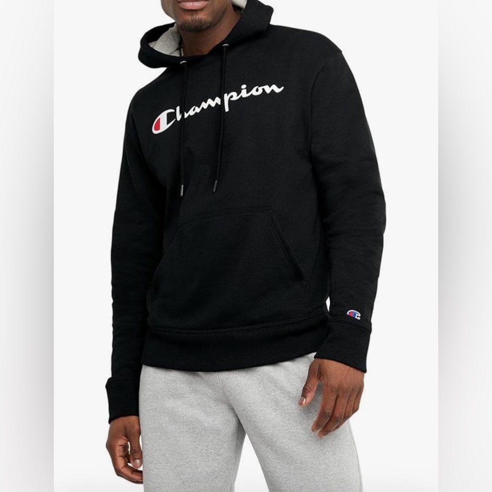 Champion Men's Hoodie, Powerblend fleece, size small lightly preowned